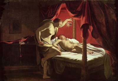 Psyche en Cupido, ca. 1627 door Simon Vouet